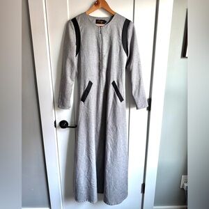 ABAYA Dress Gray and Black Size 38